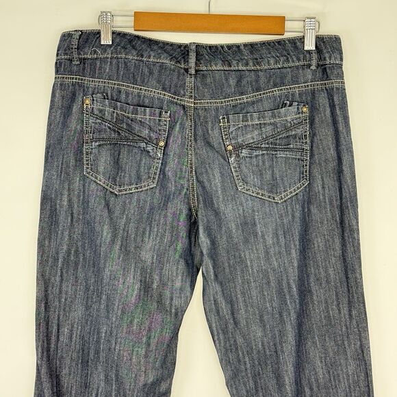 Tommy Hilfiger Denim Trousers Womens Size 8 Blue Gray Stretch Casual Straight - Picture 14 of 16